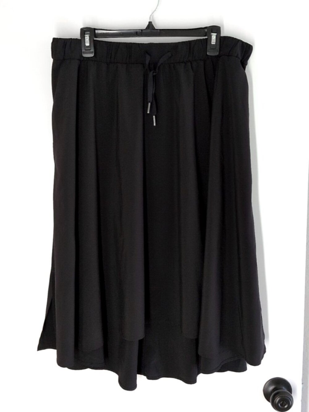 Lululemon Time to Flounce Skirt Black 14 travel pockets athleisure midi